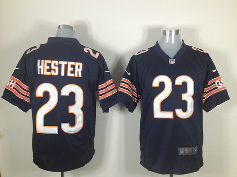 NFL North Chicago Bears Hester 23 Blue Nike Game Nike Nfl jersey
